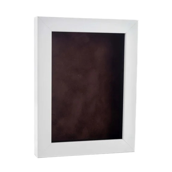 16x20 Shadow Box Frame White Wood | With a 3/4" Usable Display Depth | Includes a Brown Real Sued... | Walmart (US)