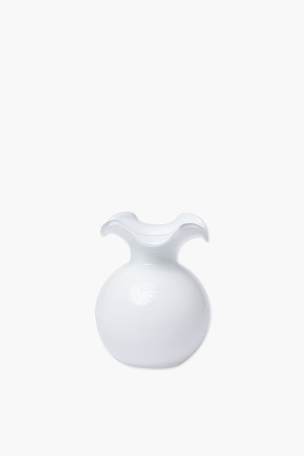 Hibiscus Glass White Fluted Vase | Tuckernuck (US)