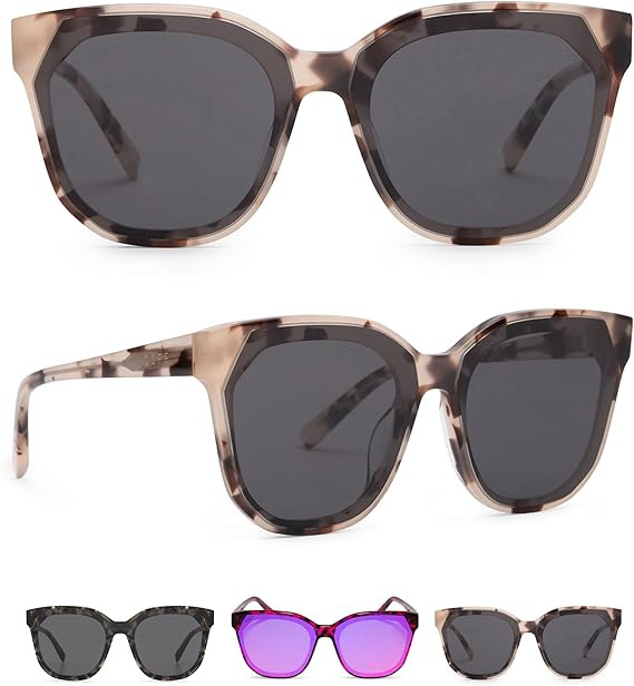 DIFF Gia Designer Oversized Sunglasses for Women UV400 Protection, Trendy fashion frames | Amazon (US)