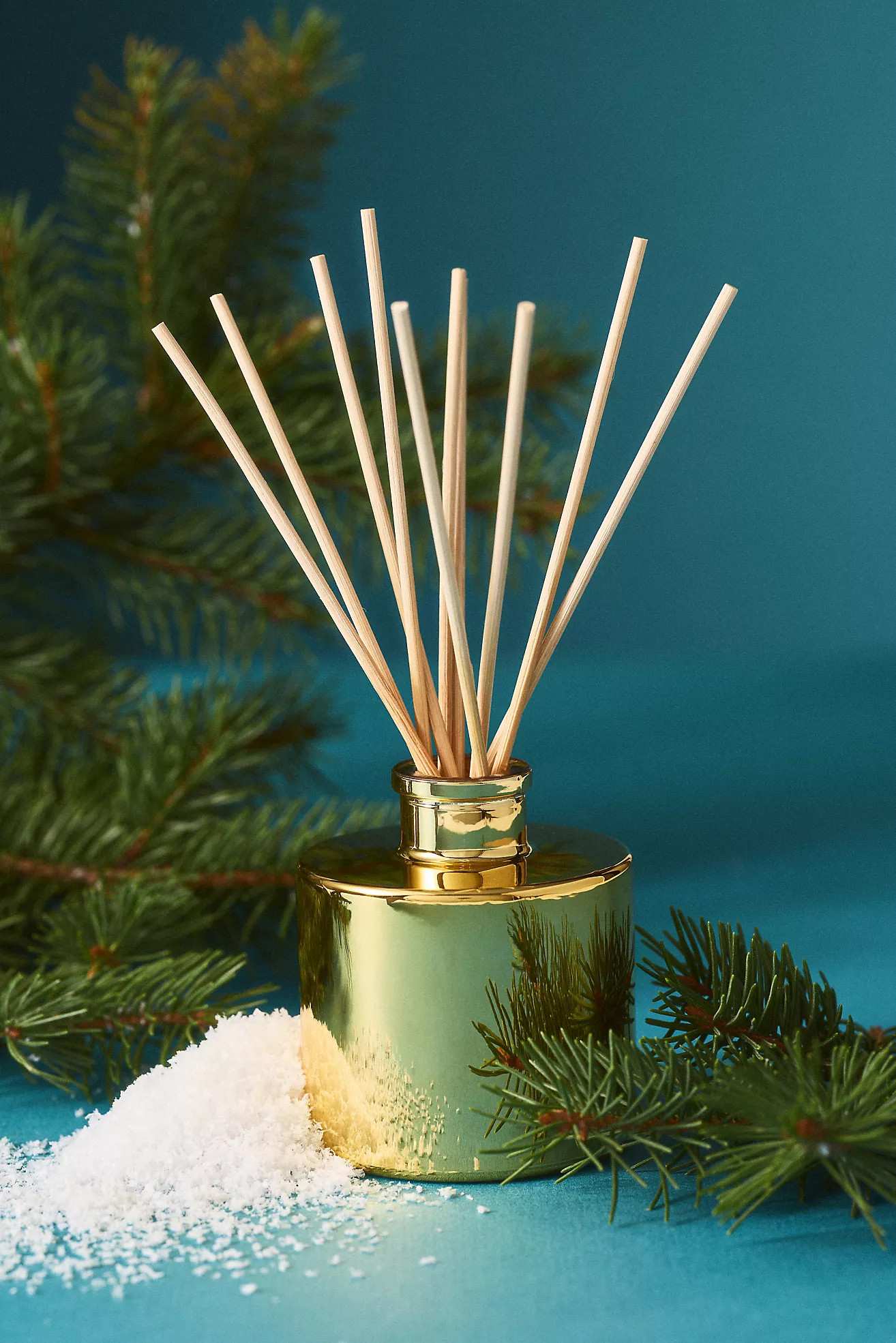 Thymes Frasier Fir Petite Gilded Reed Diffuser | Anthropologie (US)