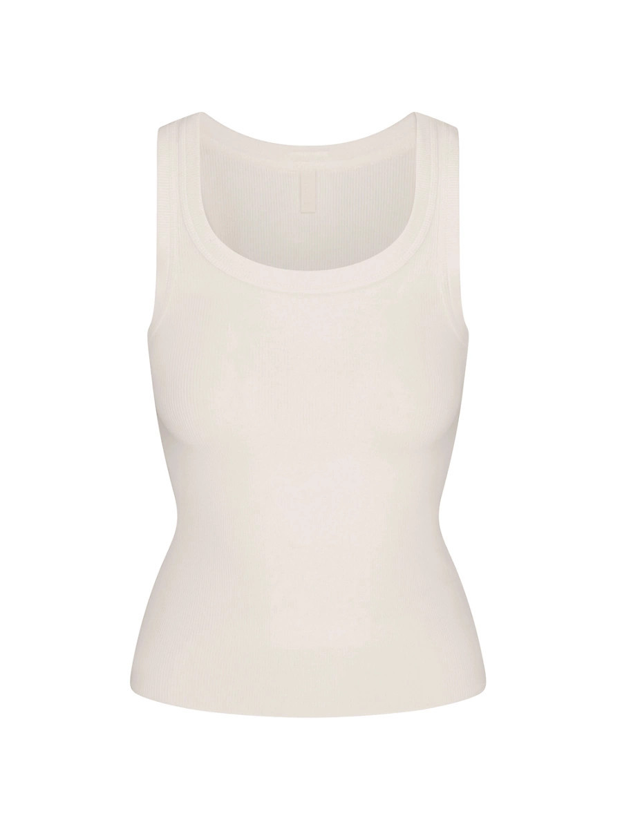 Women's Cotton Rib Scoop Neck Tank - Marble - Size XXXL | Saks Fifth Avenue