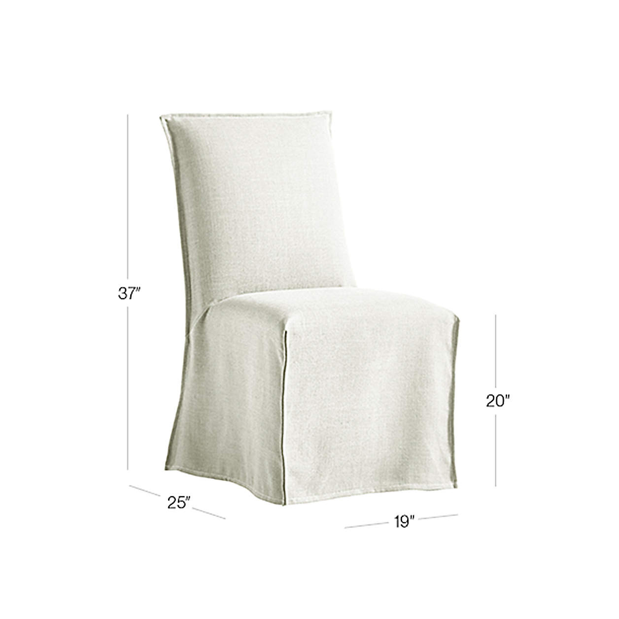 Addison Flange Slipcovered Dining Chair + Reviews | Crate & Barrel | Crate & Barrel