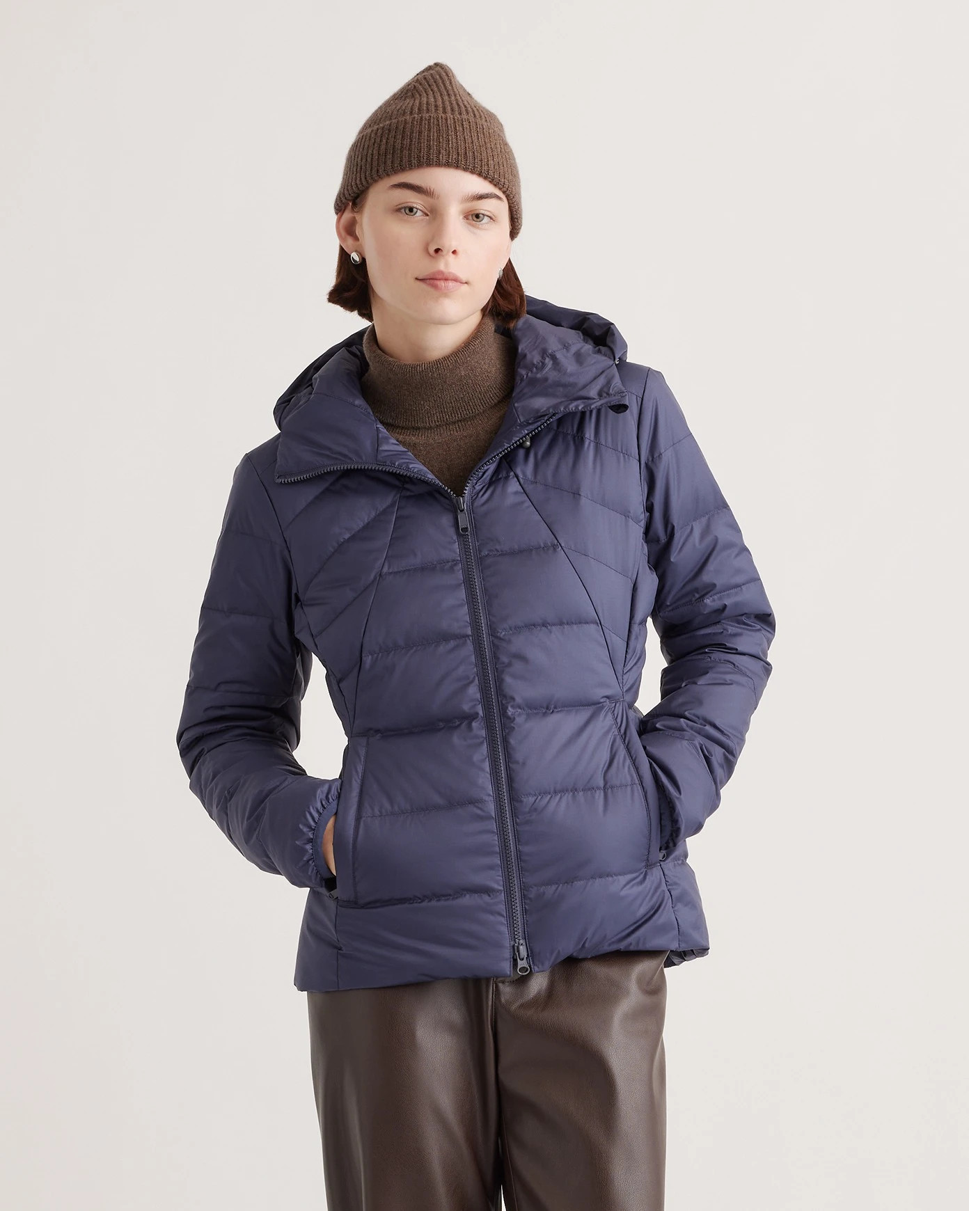 Lightweight Down Packable Puffer Hooded Jacket | Quince