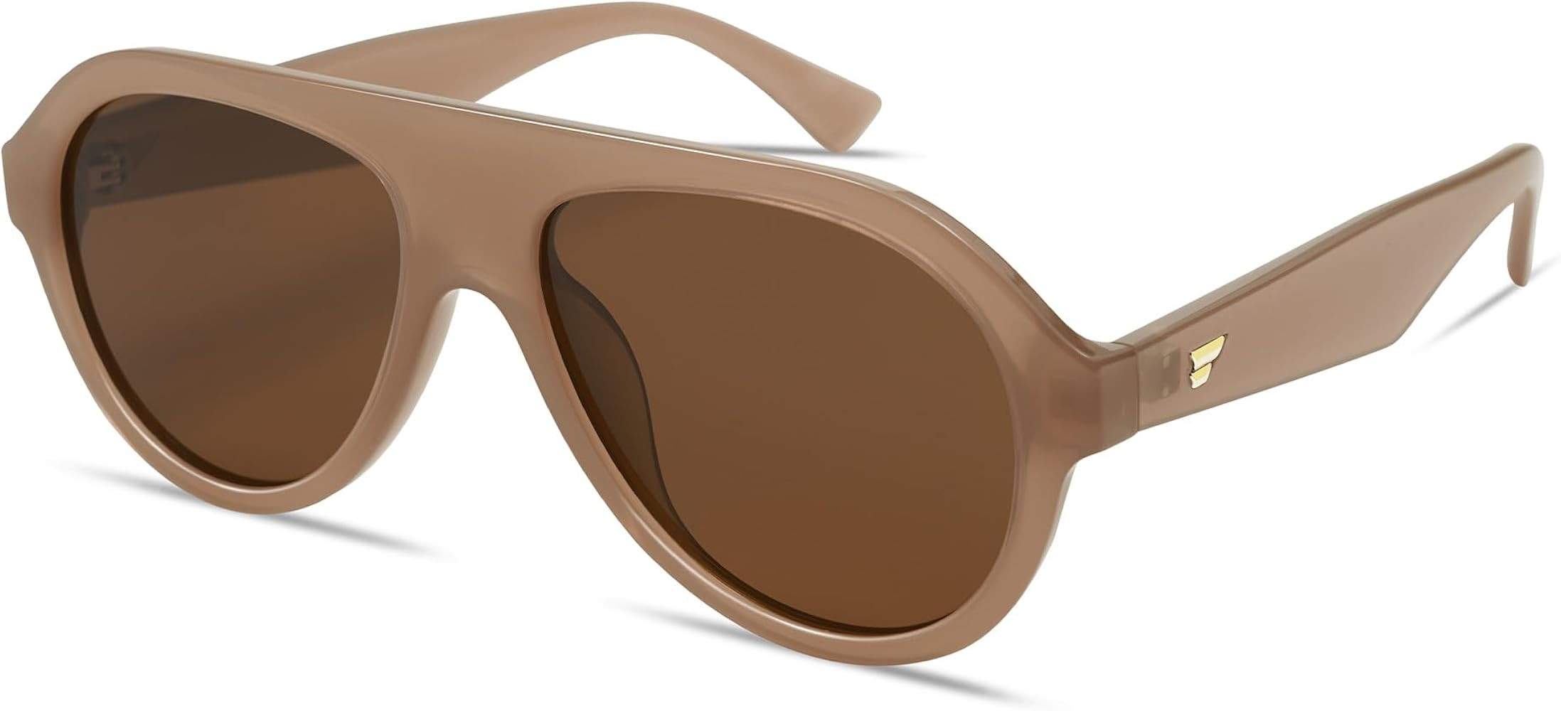 VANLINKER Retro Aviator Polarized Sunglasses for Men Women Trendy 70s Vintage Plastic Frame Sun G... | Amazon (US)