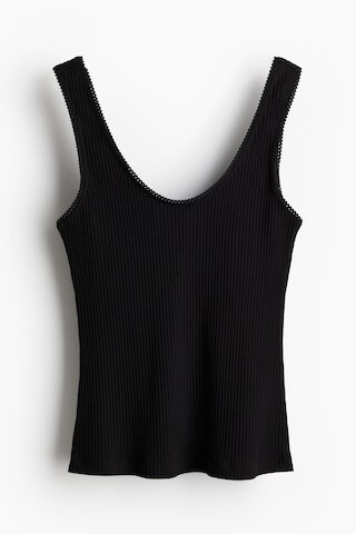H & M - Ribbed Tank Top - Black | H&M (US + CA)