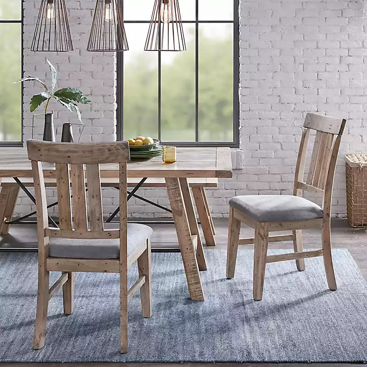 Gray Natural Wooden Sonoma Dining Chairs, Set of 2 | Kirkland's Home