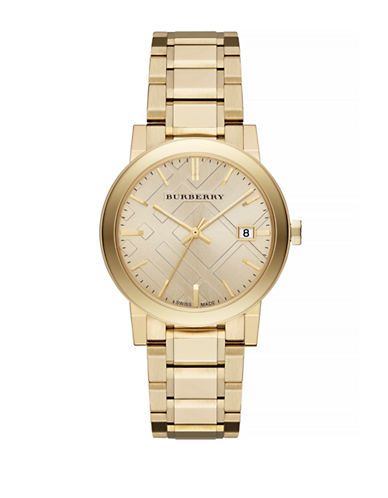 Burberry The City Analog Goldtone Watch-GOLD-One Size | The Bay (CA)