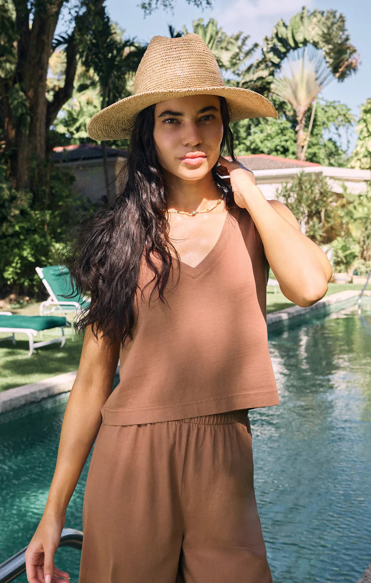 Sloane V-Neck Cotton Jersey Top | Z Supply