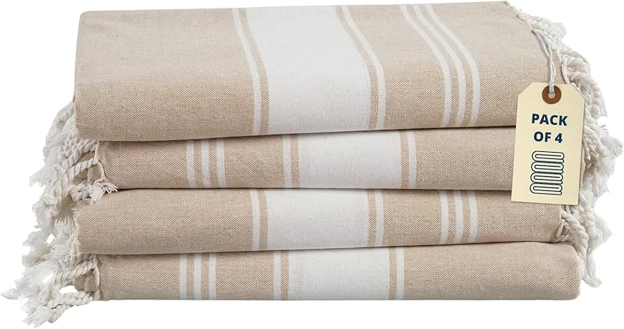 LANE LINEN Beach Towel 4 Pack, Oversized Beach Towels for Adults, Lightweight Travel Beach Towels... | Amazon (US)