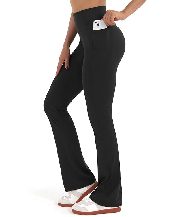 Zylioo 36 34 Inseam Tall Flare Leggings,Long Leggings for Tall Women with Pockets,Tall Flare Yoga... | Amazon (US)