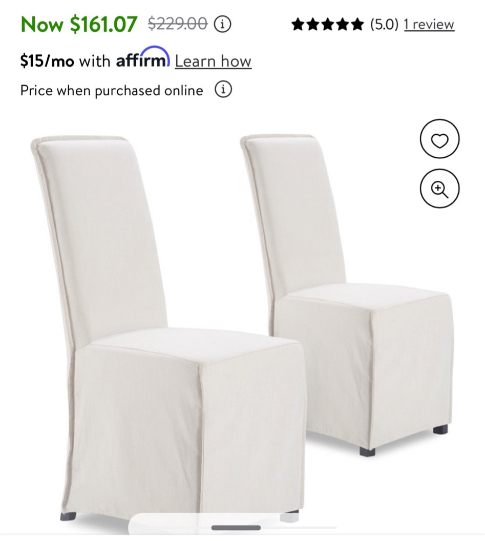 Walmart accent dining-room chairs only $161

#LTKhome #LTKFind #LTKU