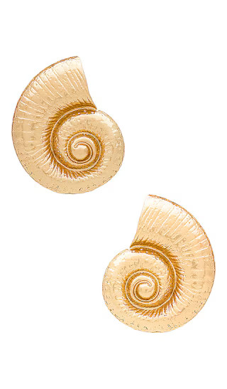 Shell Earring in Gold | Revolve Clothing (Global)