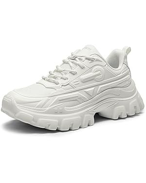 DREAM PAIRS Women Chunky Fashion Sneakers Platform Bold Lace-Up Comfortable Sneakers. | Amazon (US)
