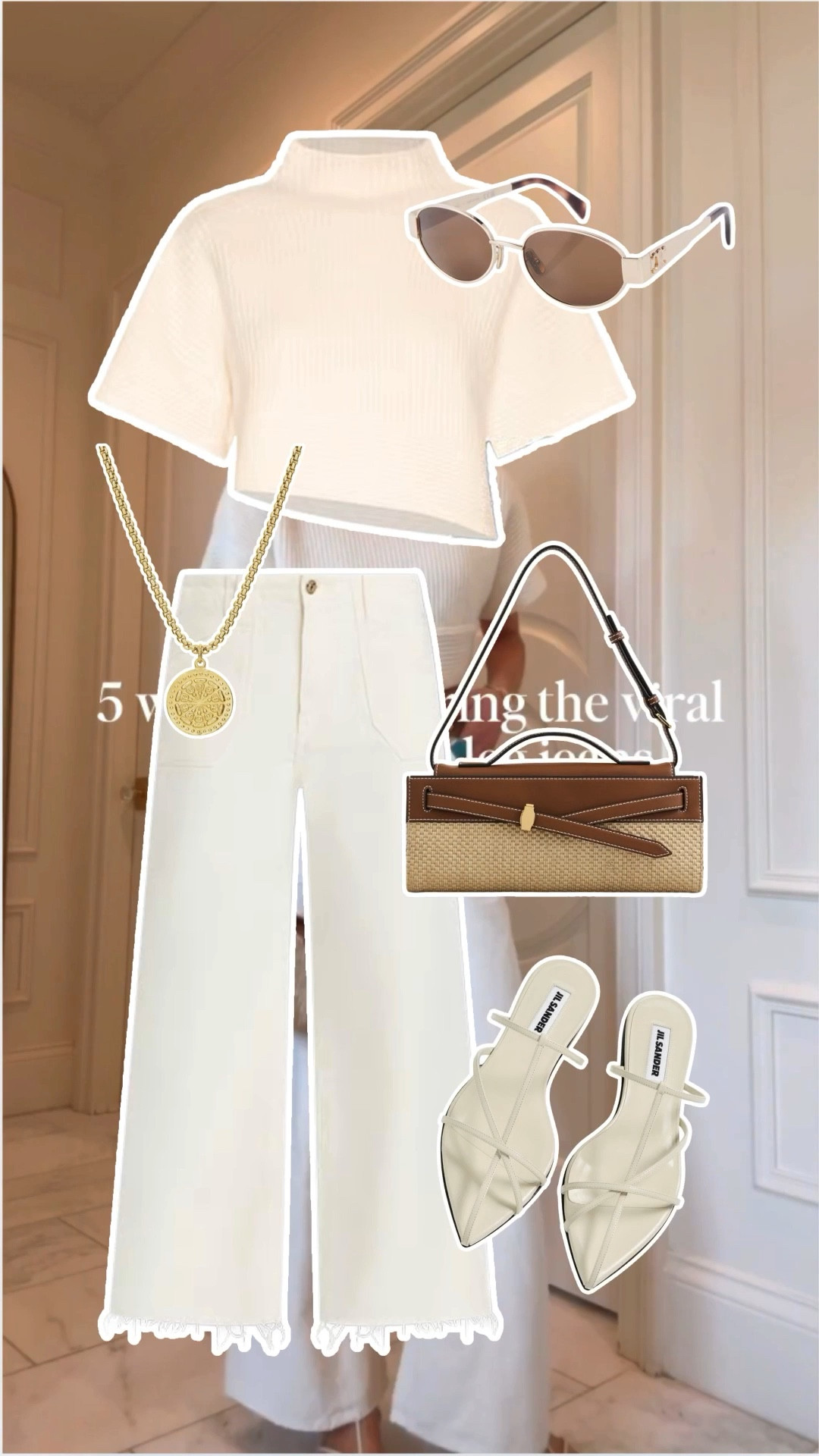 All white spring jean outfit 