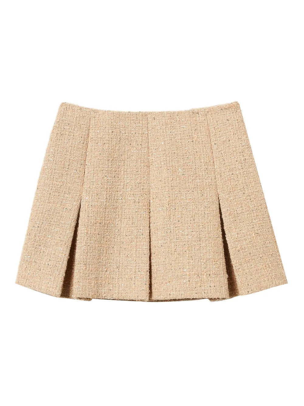 TWINSET bouclé pleated mini skirt - Neutrals | Farfetch Global