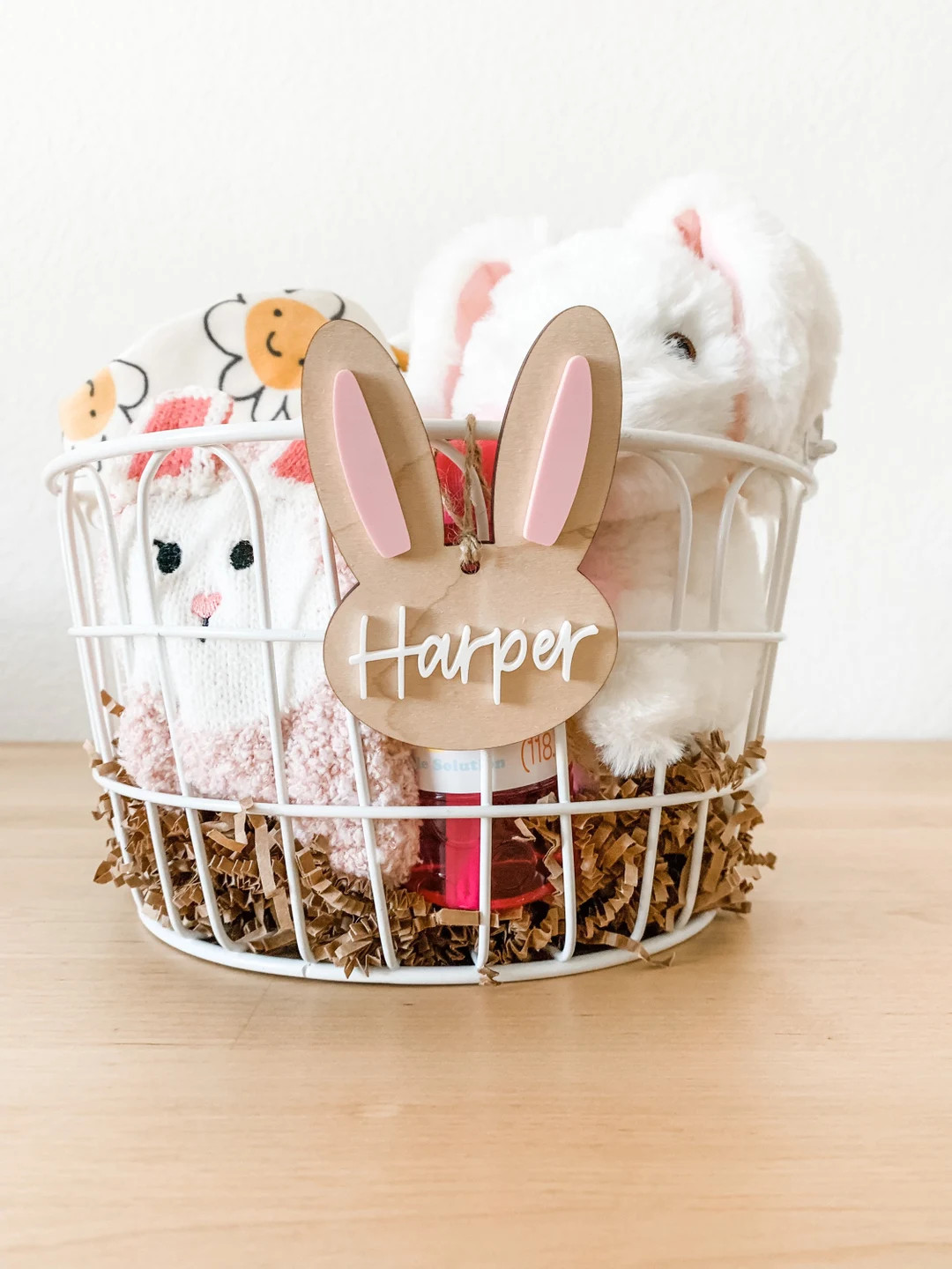 Hand Lettered Easter Name Tags / Easter Basket Tag / Personalized Wooden Bunny Tag / Custom Name ... | Etsy (US)