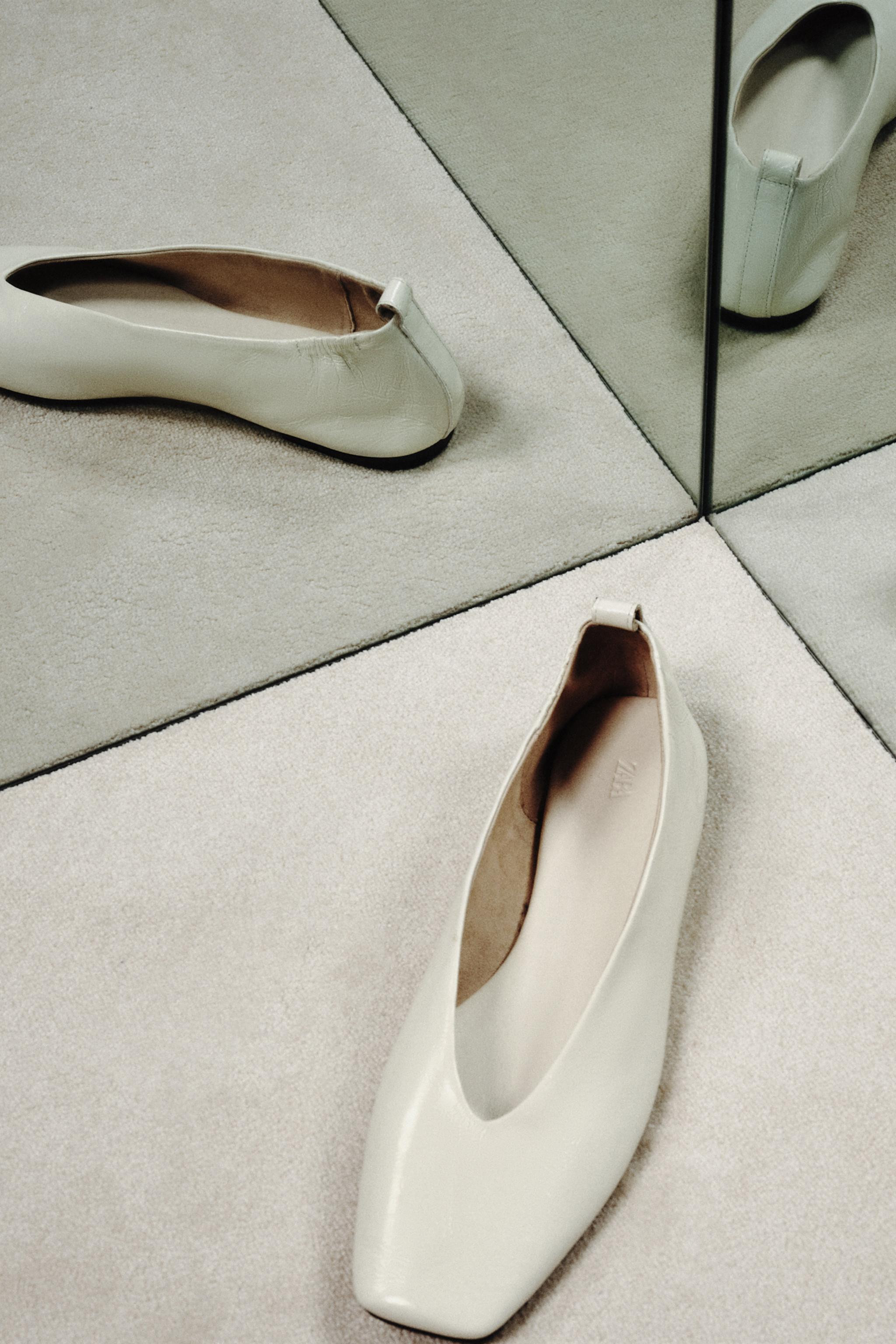 LIMITED EDITION LEATHER BALLET FLATS | Zara UK