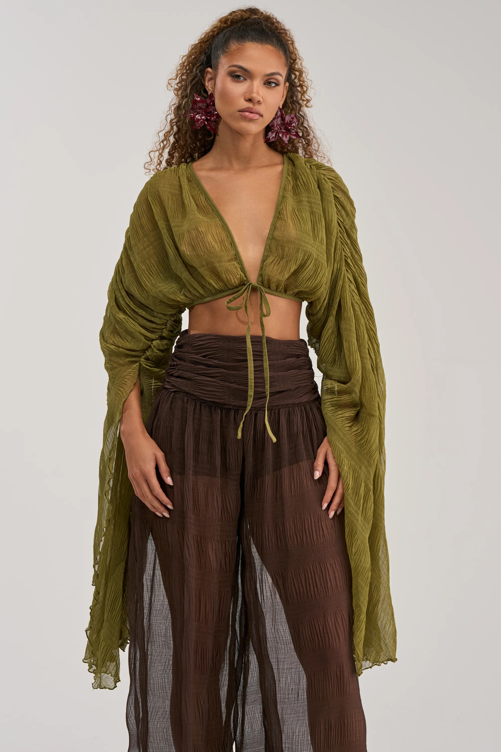 FORBIDDEN FOREST CHIFFON BLOUSE | AKIRA