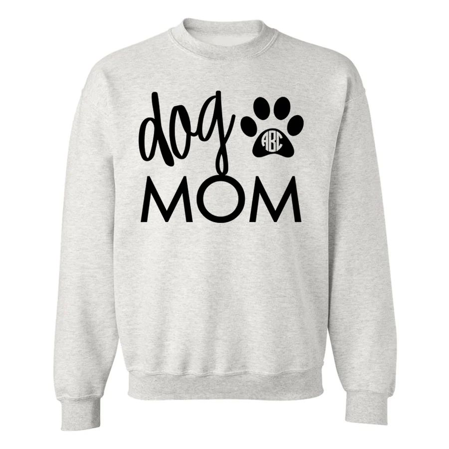 Monogrammed 'Dog Mom' Crewneck Sweatshirt | United Monograms