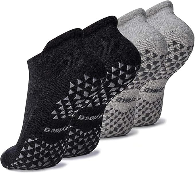 Hylaea Unisex Non Slip Socks with Grip for Yoga, Hospital, Pilates, Barre | Ankle, Cushioned | Amazon (US)