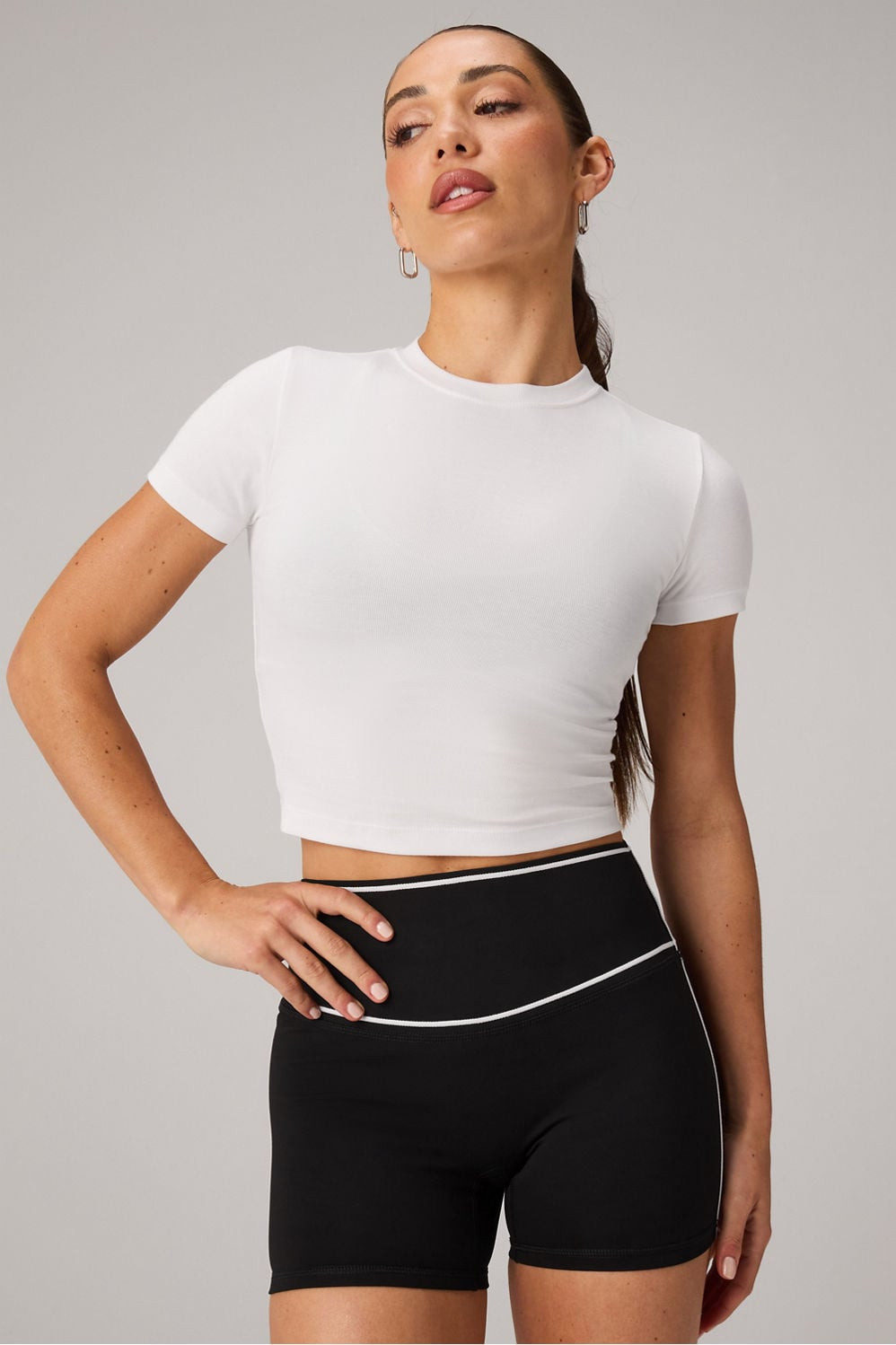 Classic Cotton Cropped Baby Tee | Fabletics