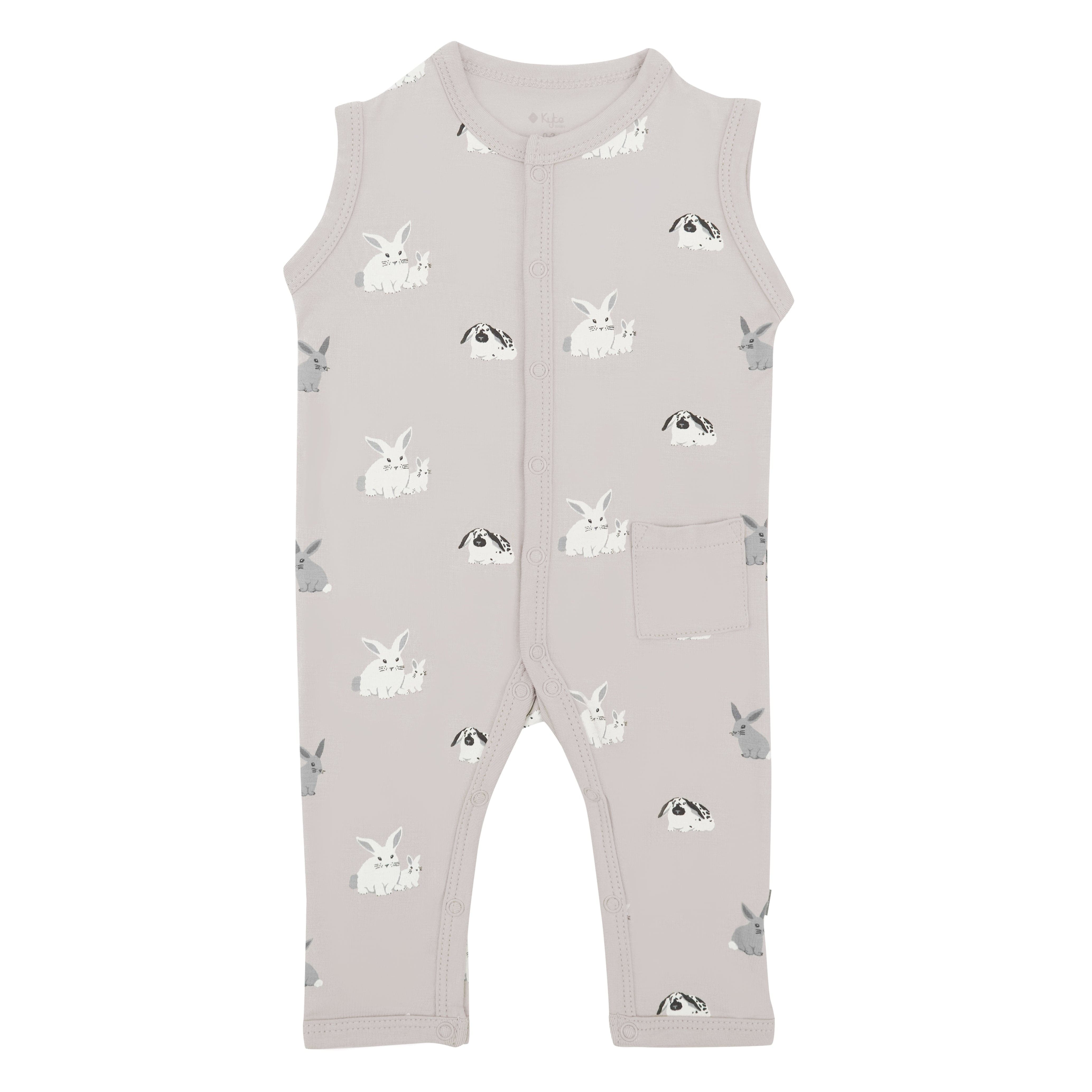 Sleeveless Romper in Bunny | Kyte BABY