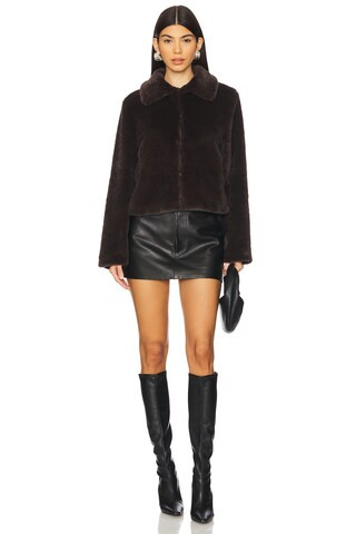 superdown Tianna Faux Fur Jacket in Espresso from Revolve.com | Revolve Clothing (Global)