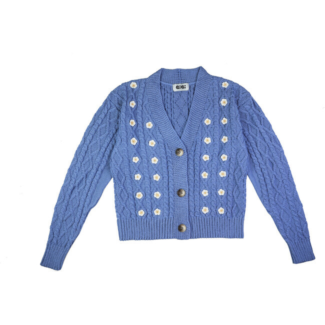 Women's Daisy Cardigan, Blue | Maisonette