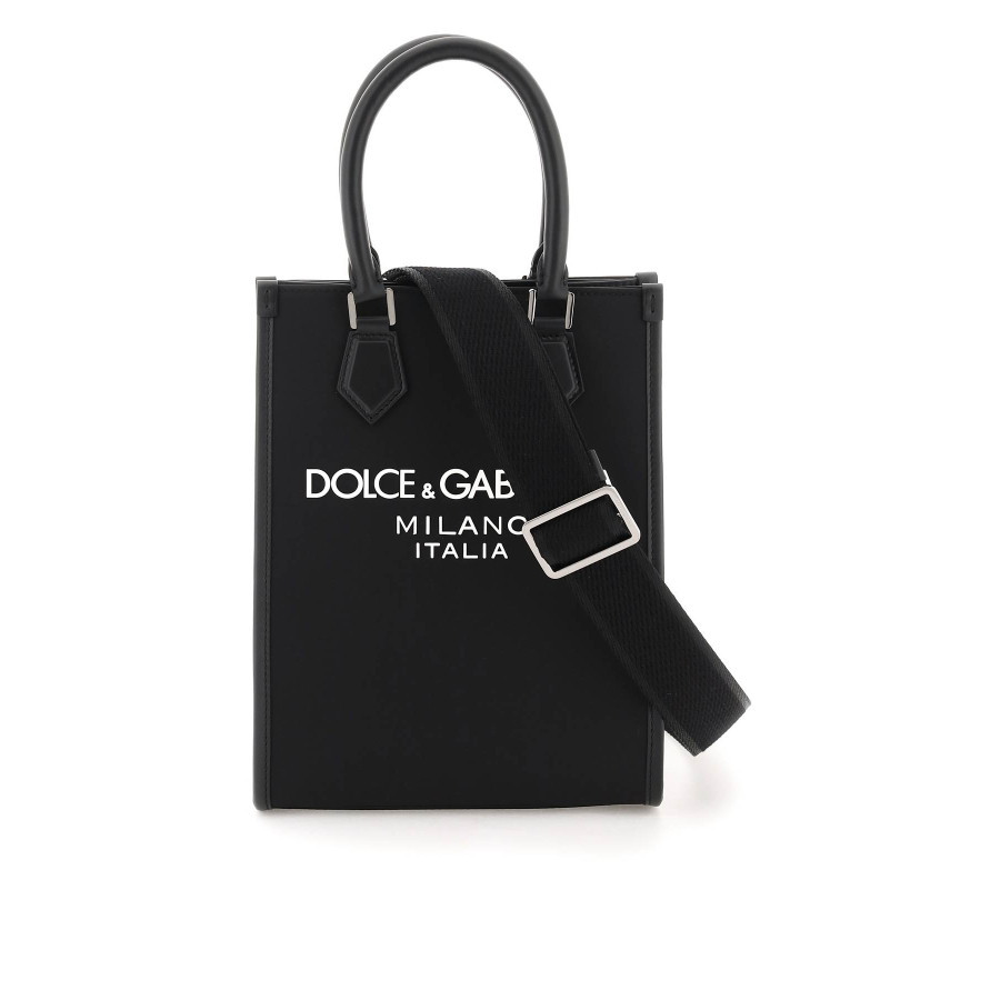 Dolce & Gabbana Small Nylon Tote Bag With Logo | Jomashop.com & JomaDeals.com