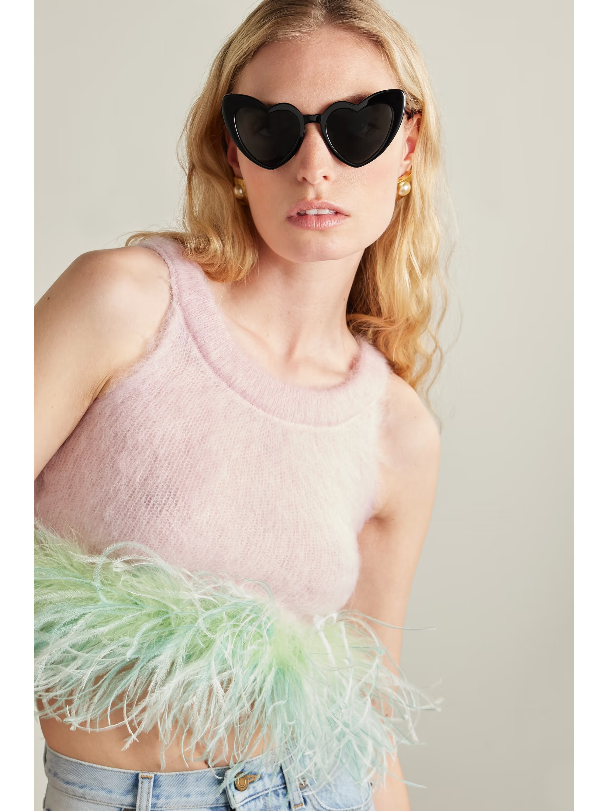 Loulou heart-shaped acetate sunglasses | NET-A-PORTER (US)