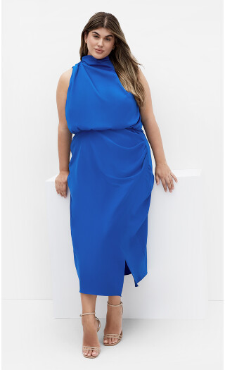 DRESS LIMELIGHT HLTR - Cerulean - 20 / L | City Chic Online