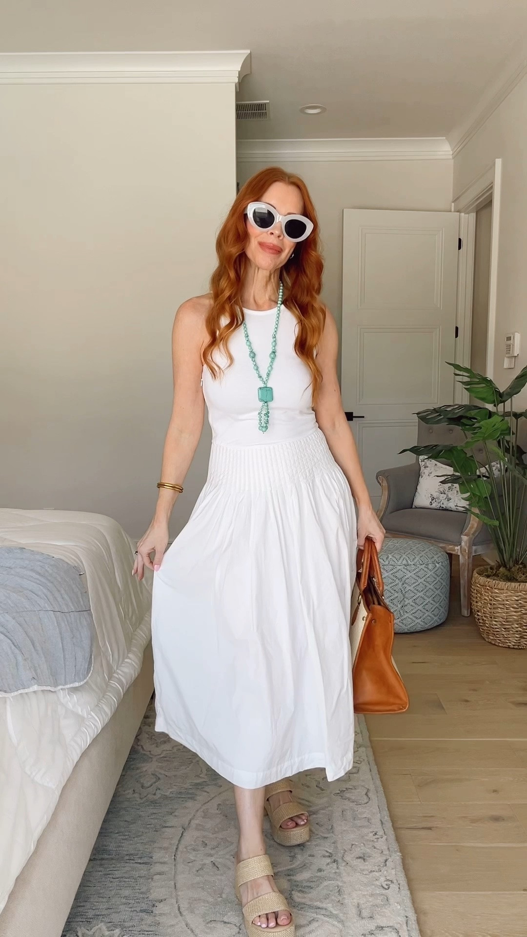 Summer dress, resort style, mom style, Loft, sustainable style, natural fibers

#LTKgrwm #LTKootd #LTKOver40