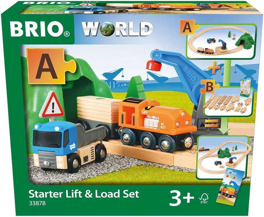 BRIO Starter Lift&Load Set Wooden Toy Train Durable | Child Safe | Encourages Creativity | Compat... | Amazon (US)
