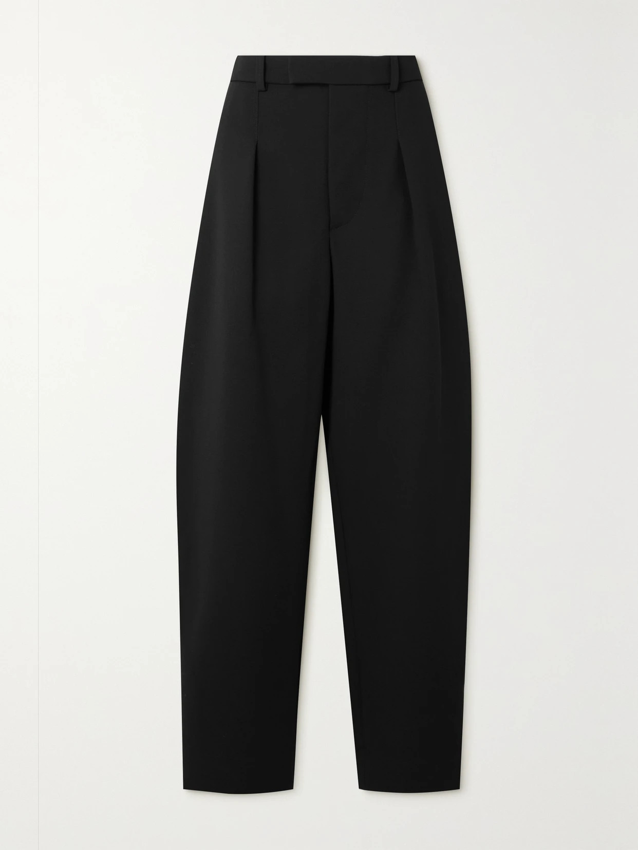 WARDROBE. NYC - + Hailey Bieber Pleated Wool Wide-leg Pants - Black | NET-A-PORTER (UK & EU)