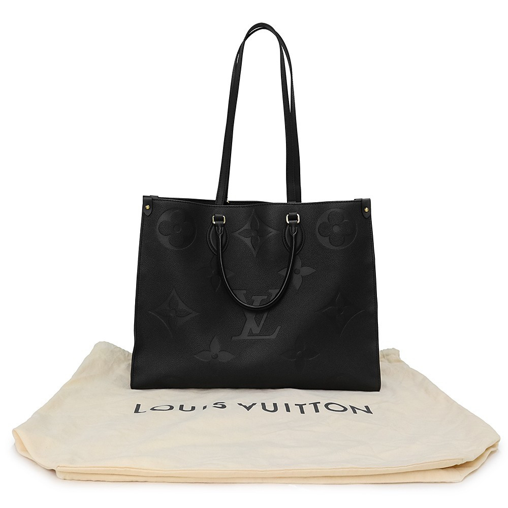 LOUIS VUITTON On the go GM Tote Monogram Empreinte, Black M44925 | eBay US