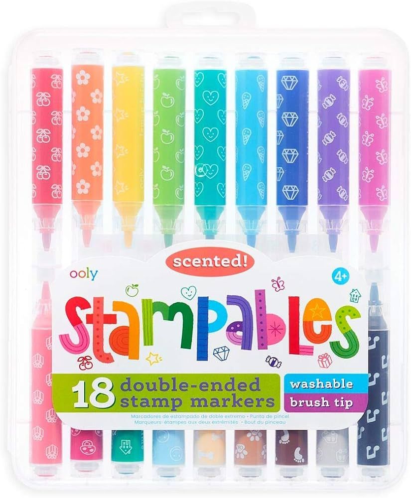 Ooly, Stampables Double Ended Scented Stamp Markers, Drawing and Coloring Tool for Kids and Adult... | Amazon (US)