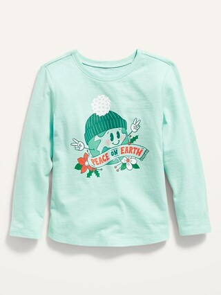 Christmas Graphic Long-Sleeve T-Shirt for Toddler Girls | Old Navy (US)