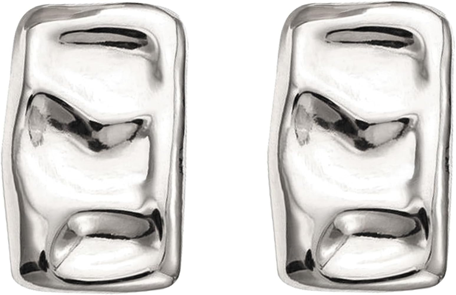 Chunky Gold Rectangle Stud Earrings for Women, Dainty Thick Stud Earrings, Minimalist Geometric E... | Amazon (US)