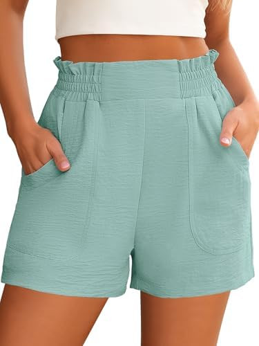 ANRABESS Shorts for Women Summer Casual Elastic High Waisted Wide Leg Cute Dressy 2026 Vacation B... | Amazon (US)