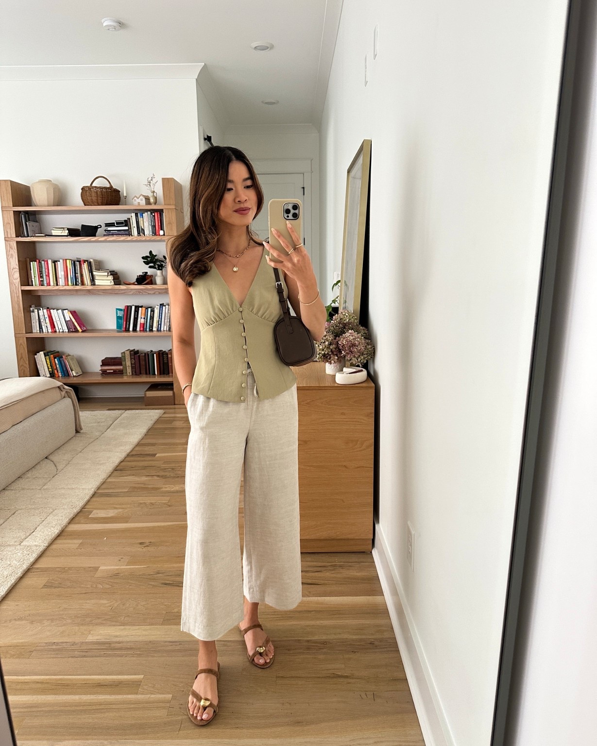Sizing info: 
•Top size XS
•Pants size 2XS in undyed ecru

petite fashion, get dressed with me, outfit inspiration, ootd, nashville outfit, Nashville influencer, petite style, vacation style, casual outfits, mom style, petite pants, spring outfits, spring outfit info, spring pants, spring outfit idea, spring top, spring bag, spring blouse, aritzia top, spring shoes, viral pants, aritzia pants, petite pants, linen pants 
@Aritzia 
 

#LTKPetite #LTKootd #LTKSeasonal