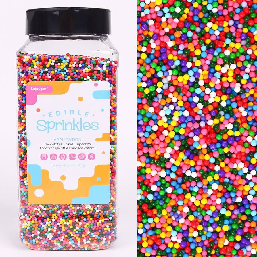 Rainbow Sprinkles, Nonpareils Sprinkles for Cake Decorating, 1.54 LB | Amazon (US)