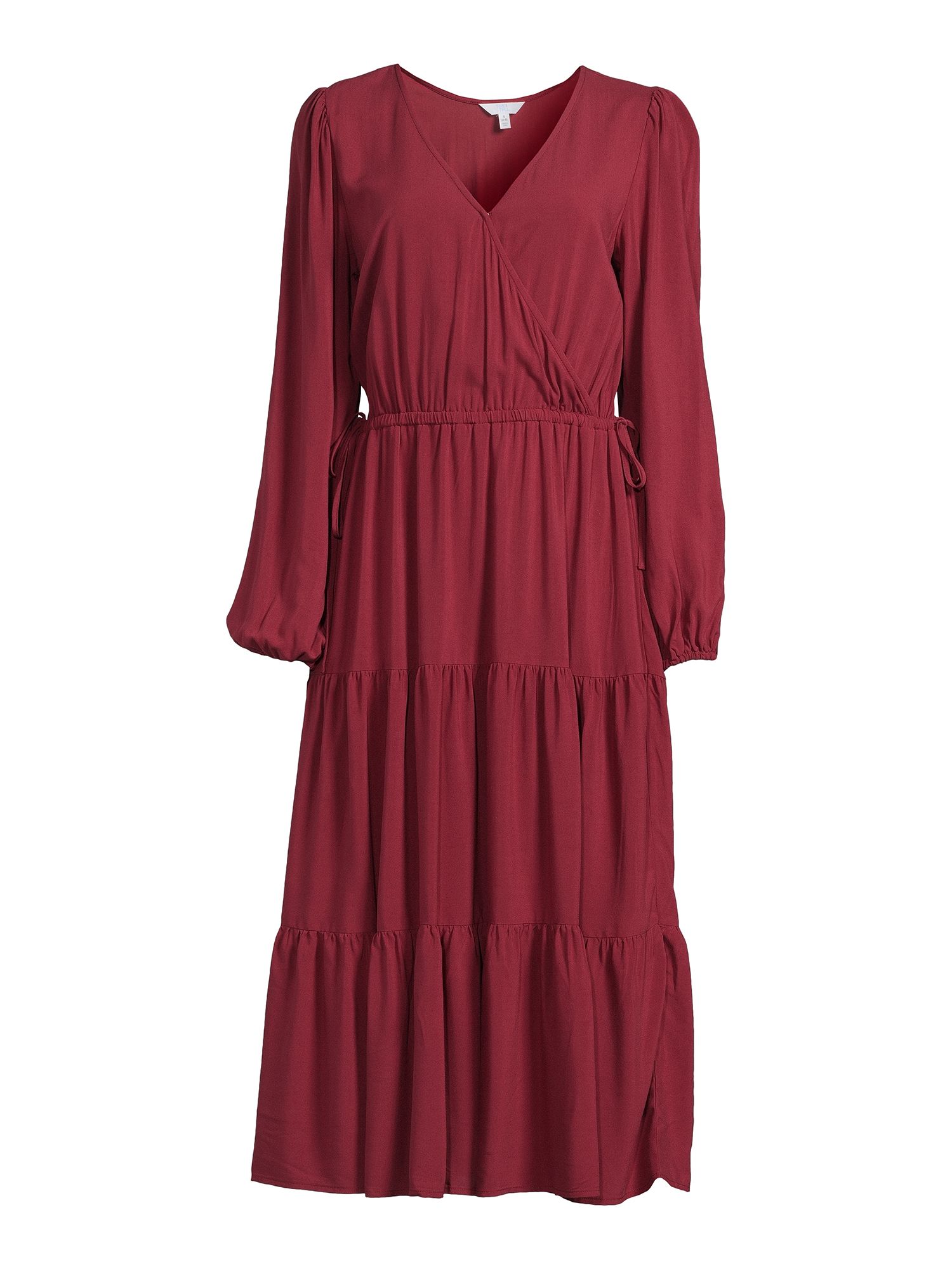 Time and Tru Women's Tiered Side Tie Dress, Sizes XS-XXXL - Walmart.com | Walmart (US)