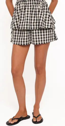Petal & Pup Rory Gingham Cotton Shorts | Nordstrom | Nordstrom