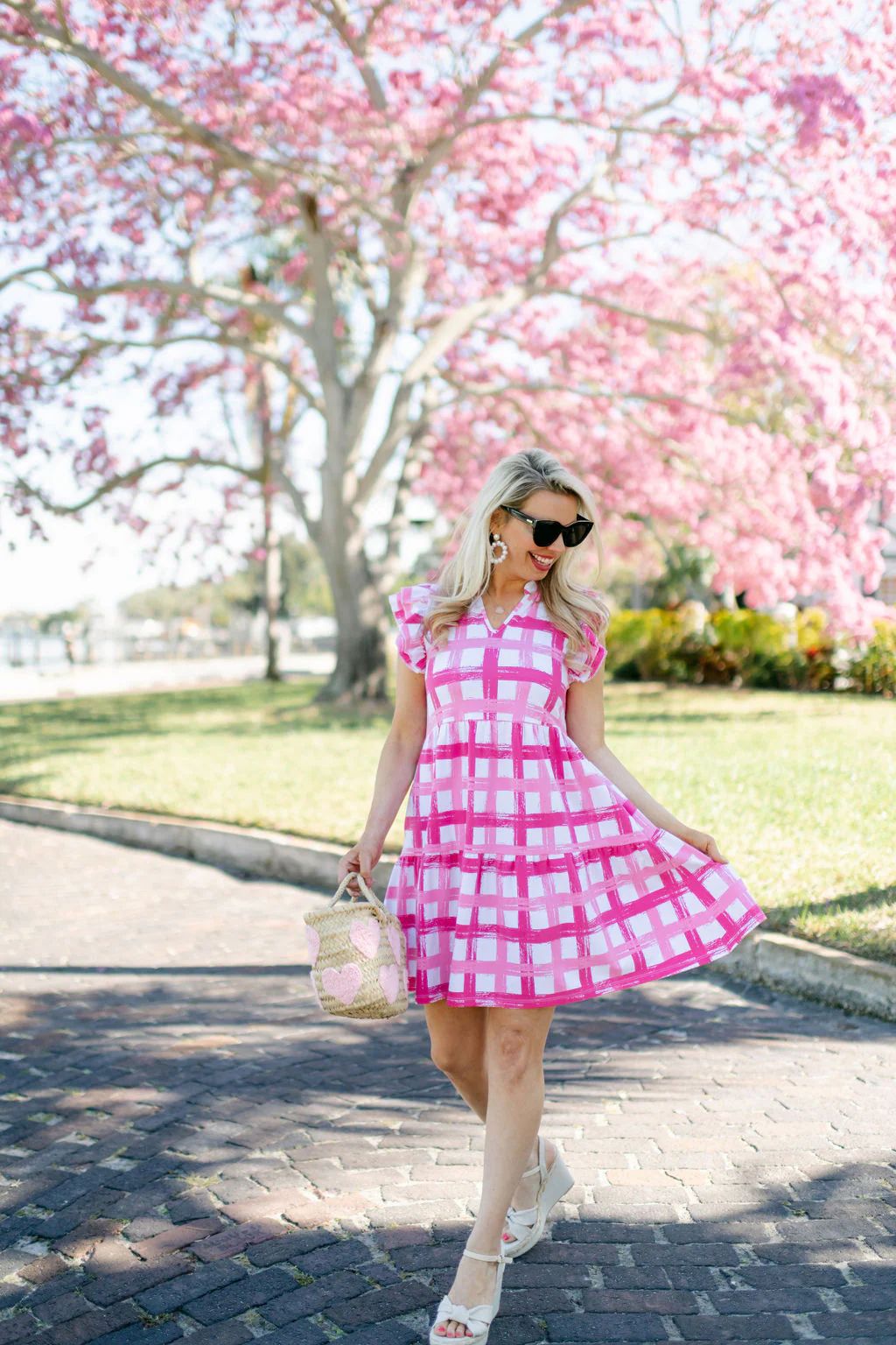 The Catarina Dress in Painted Pink Gingham | Duffield Lane
