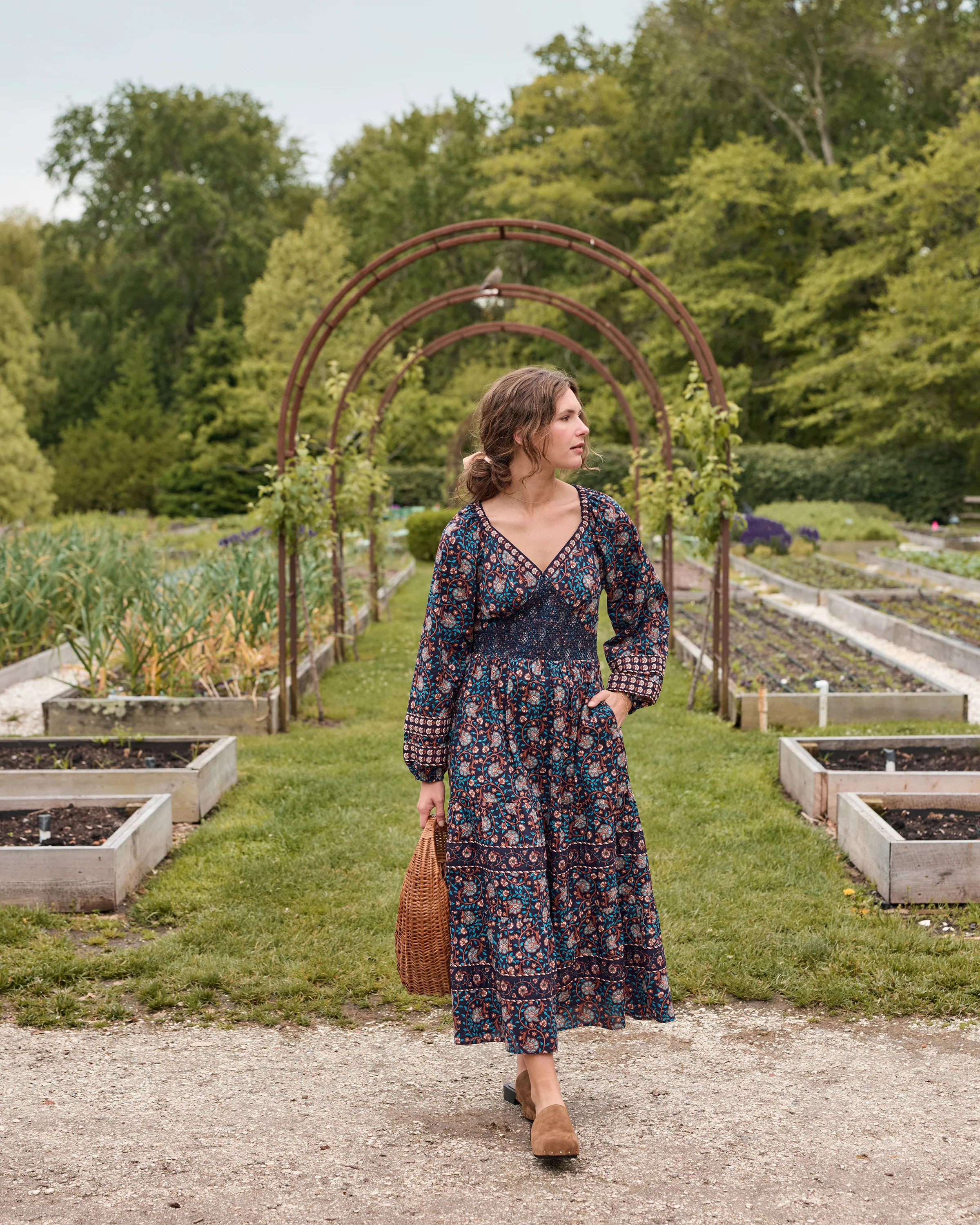 Valley Garden - Flora Dress - Midnight Sky | Printfresh