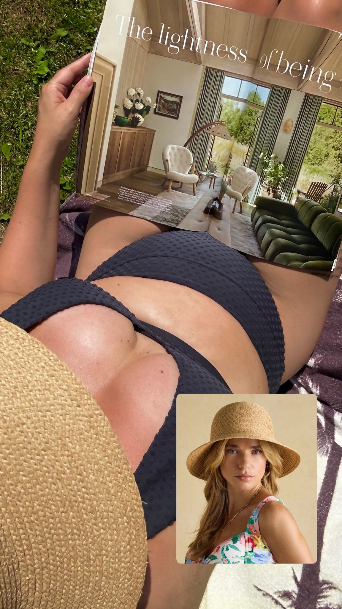 Navy bikini and straw hat summer favourites

#LTKsummer #LTKuk