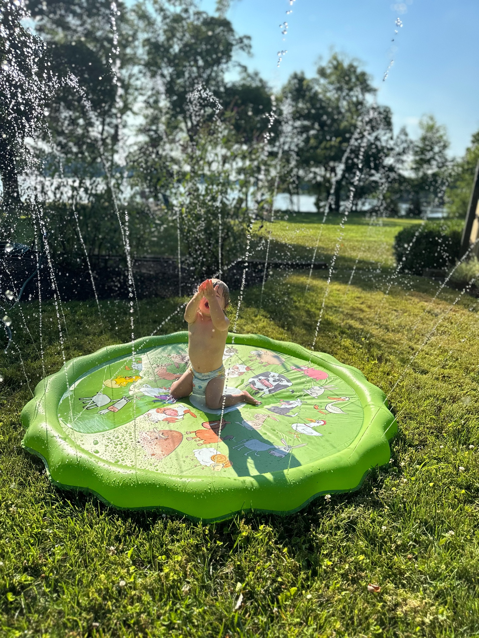 obsessed with his splash pad! wouldn’t get off 🤣

Best $16 spent! 

#LTKSeasonal #LTKBaby #LTKFindsUnder50