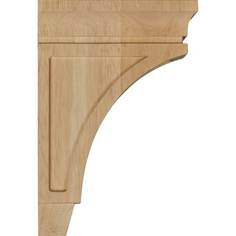 Ekena Millwork 2.75-in x 5.5-in x 8-in Unfinished Rubberwood Wood Paintable/Stainable Corbel | Lowe's