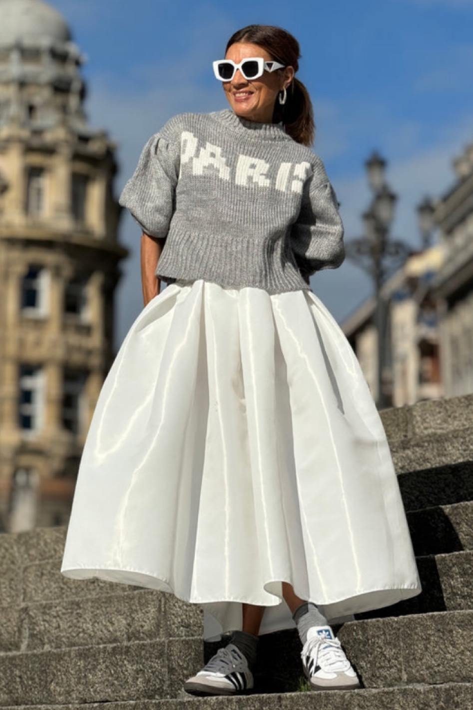 Ordered this Paris sweater from H&M - now 30% off! I really wanted the skirt (from a small European brand not on LTK) but it sold out yesterday.

#LTKCyberWeek 

#LTKsalealert #LTKfindsunder50