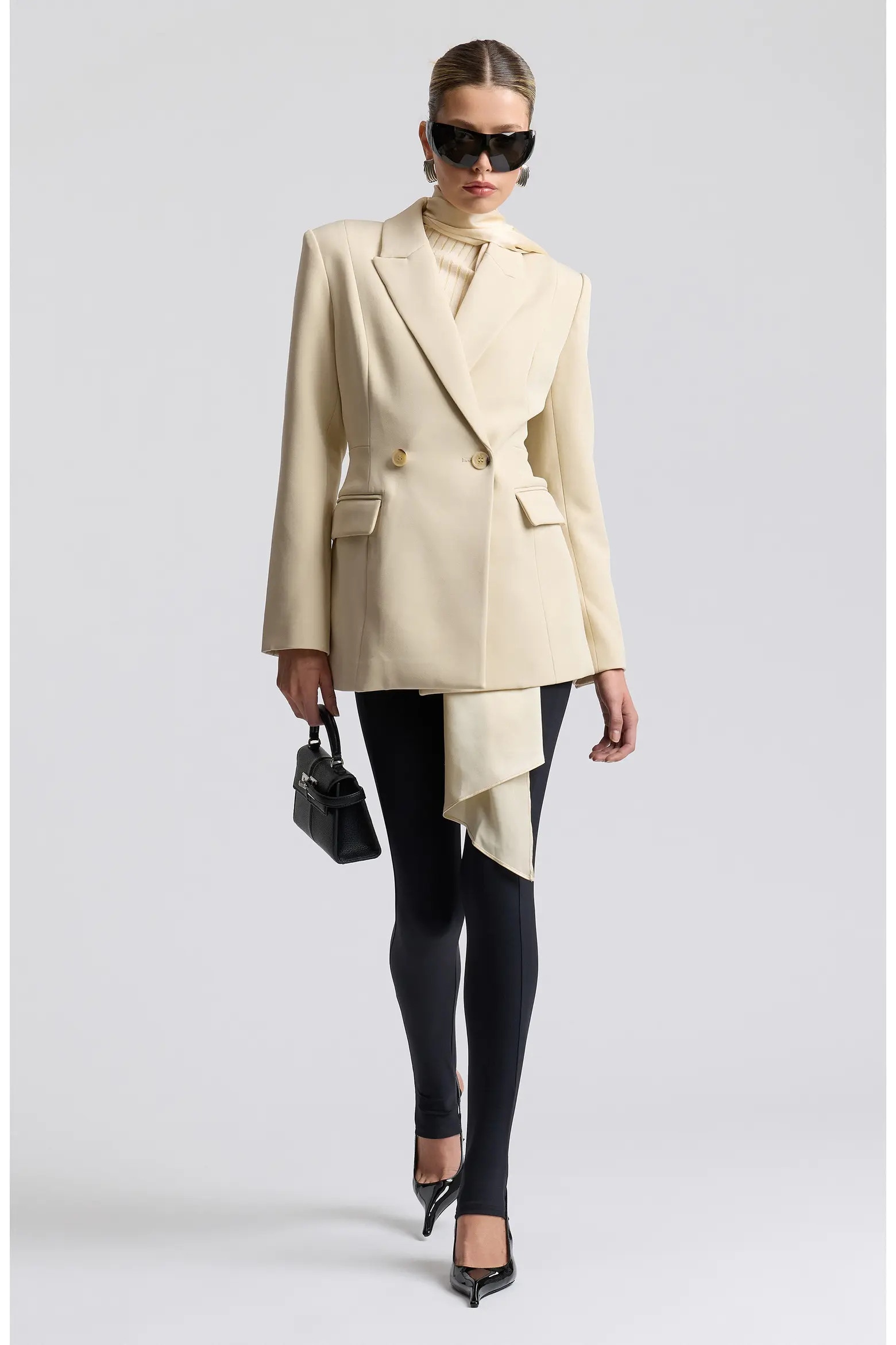 Sculpted Stretch Jacket with Detachable Scarf (Women) | Nordstrom | Nordstrom